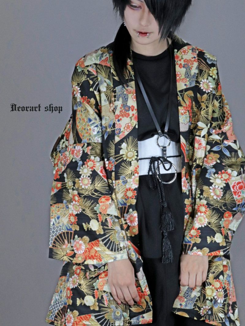Deorart,ディオラート,和装,和柄,羽織り,浴衣,着物,赤,青,派手,ゴシック,和ゴス,コスプレ,衣装,, 地雷系,ライブ,V系,emo,Vrock,kimono,anime,fashion