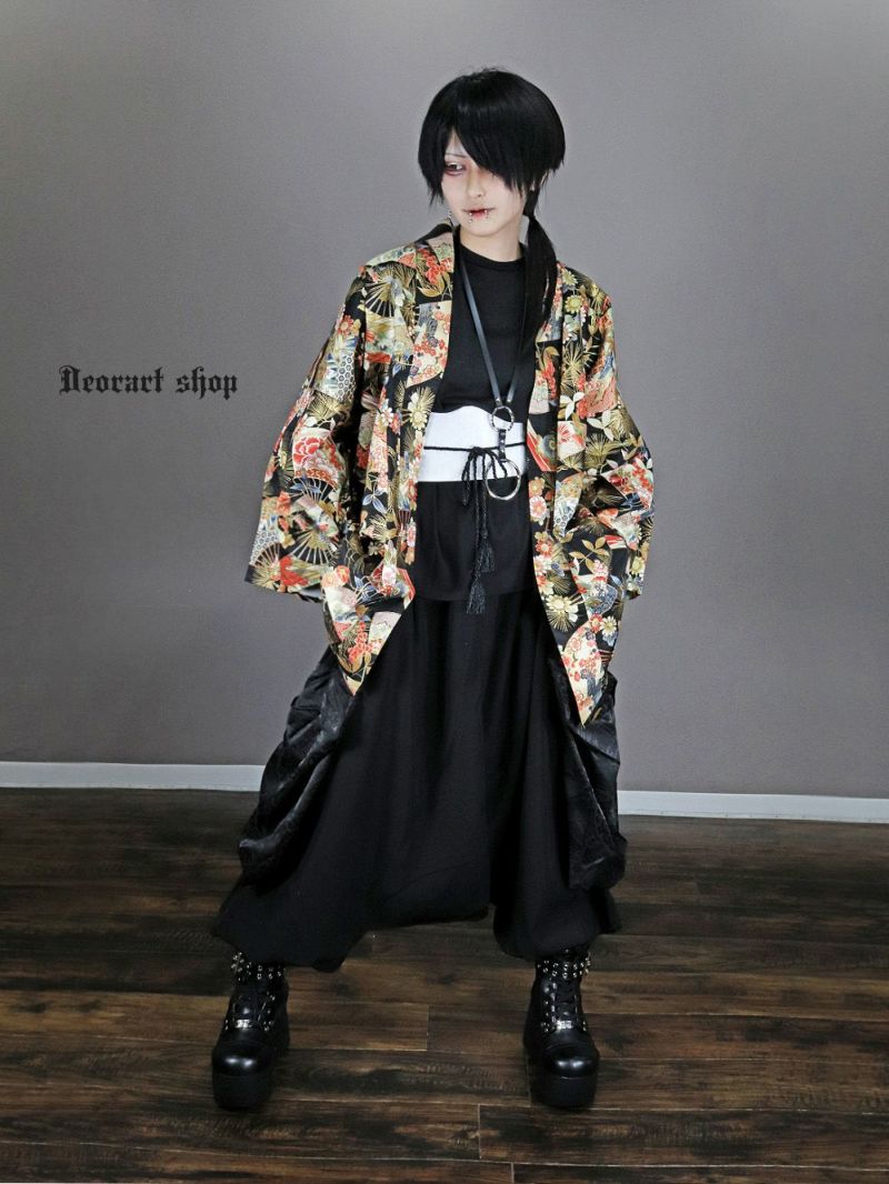 Deorart,ディオラート,和装,和柄,羽織り,浴衣,着物,赤,青,派手,ゴシック,和ゴス,コスプレ,衣装,, 地雷系,ライブ,V系,emo,Vrock,kimono,anime,fashion