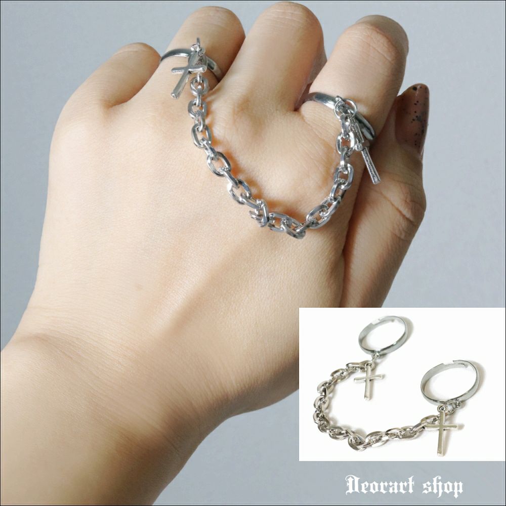 Deorart,ディオラート,十字架,指輪,V系,ヴィジュアル系,サブカル,ファッション,連結,アーマーリング,メンズ,レディス