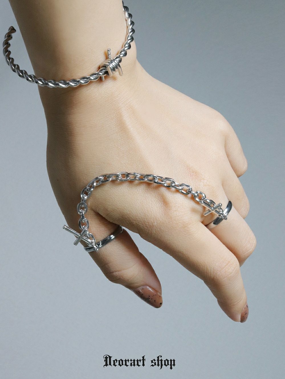 Deorart,ディオラート,十字架,指輪,V系,ヴィジュアル系,サブカル,ファッション,連結,アーマーリング,メンズ,レディス