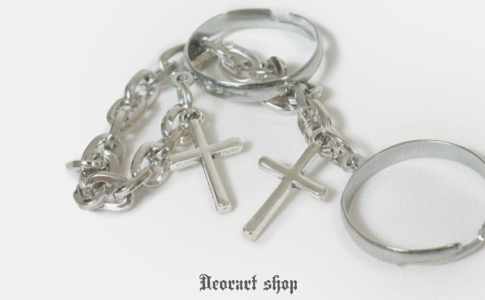 Deorart,ディオラート,十字架,指輪,V系,ヴィジュアル系,サブカル,ファッション,連結,アーマーリング,メンズ,レディス