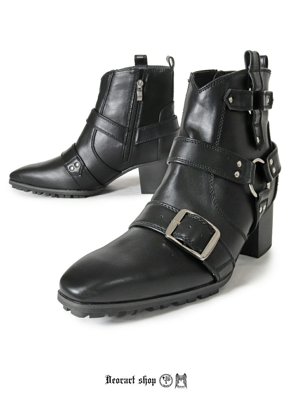 Deorart,ディオラート,ポインテッドトゥ,とんがり,メンズ,ショートブーツ,ヴィジュアル系,V系,ホスト,バンド,パンクロック,地雷系,サブカル,シューズ,靴,衣装,大きいサイズ,emo,fashion,shoes,Japan,Vkei,kawaii,cawaii