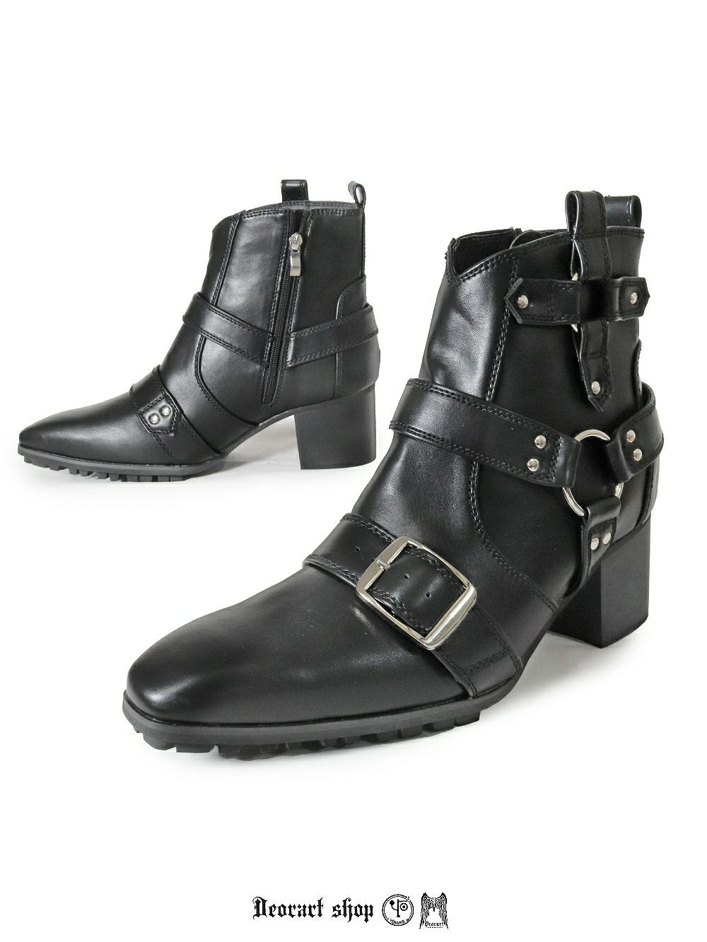Deorart,ディオラート,ポインテッドトゥ,とんがり,メンズ,ショートブーツ,ヴィジュアル系,V系,ホスト,バンド,パンクロック,地雷系,サブカル,シューズ,靴,衣装,大きいサイズ,emo,fashion,shoes,Japan,Vkei,kawaii,cawaii