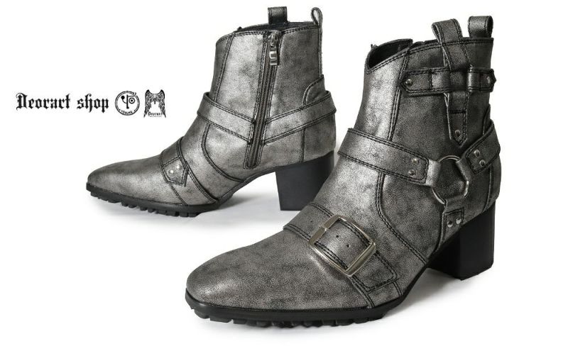 Deorart,ディオラート,ポインテッドトゥ,とんがり,メンズ,ショートブーツ,ヴィジュアル系,V系,ホスト,バンド,パンクロック,地雷系,サブカル,シューズ,靴,衣装,大きいサイズ,emo,fashion,shoes,Japan,Vkei,kawaii,cawaii