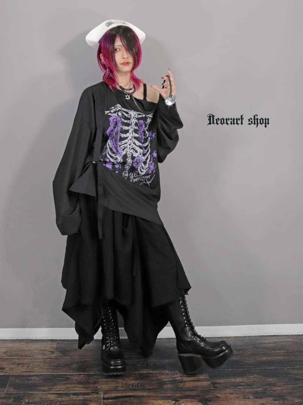 Deorart,ディオラート,ハロウィン・コスプレ・ナース・病院・ゾンビ・テーマパークコーデ・ホラー・衣装・大人・メンズ・レディス,包帯,ナースコーデ,ドクター,注射器,聴診器,プリント,医者,白衣,マッドサイエンティスト,,ゴスロリ,通販,地雷系,,V系,ヴィジュアル系,男,ファッション,mad scientist,emo,fashion