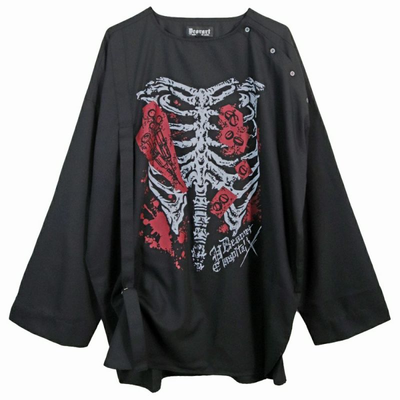 Deorart,ディオラート,病院風コーデ,血まみれ,包帯,ナースコーデ,ドクター,注射器,聴診器,プリント,医者,白衣,マッドサイエンティスト,ホラー,コスプレ,ゴスロリ,通販,地雷系,ハロウィン,衣装,バンド,コンカフェ,V系,ヴィジュアル系,男,メンズ,レディース,ファッション,mad scientist,emo,fashion