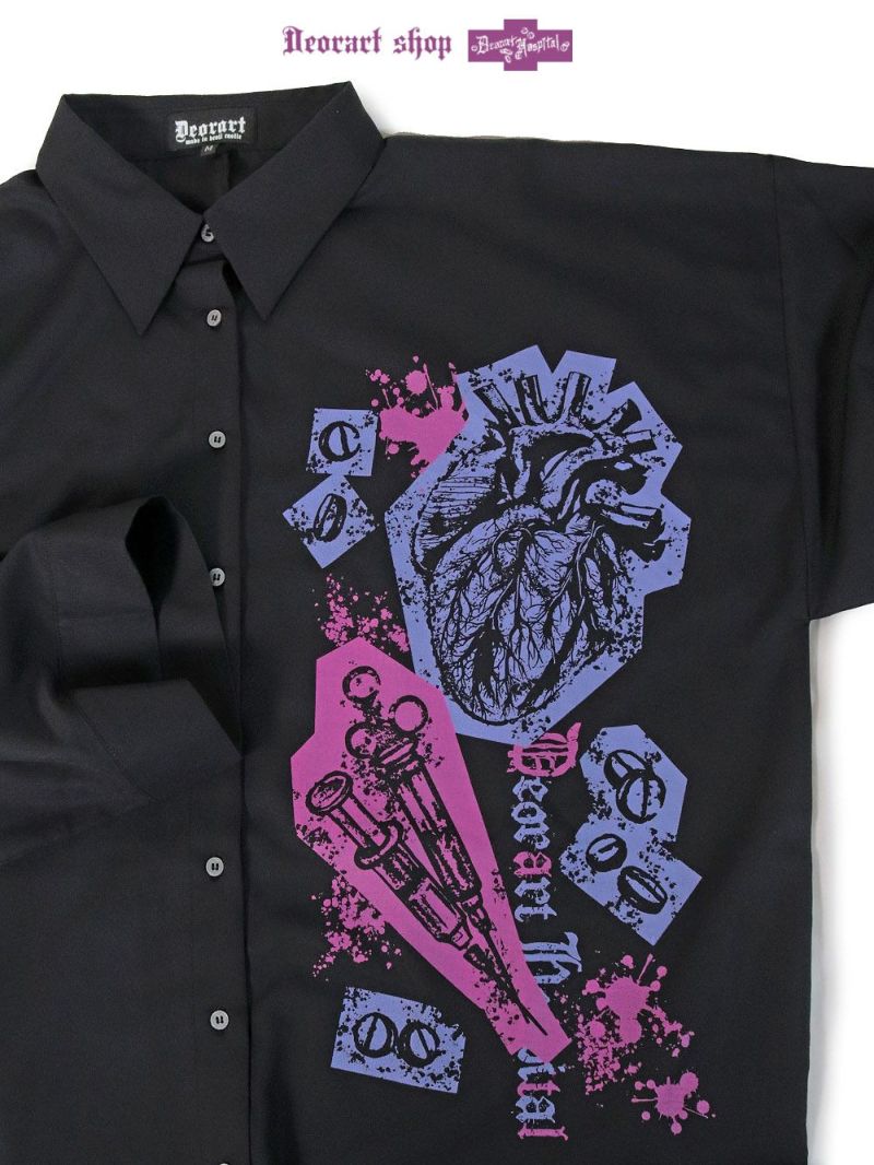 DRT2856 [ホラー ホスピタル] オーバーサイズ シャツ [シンゾウ：心臓