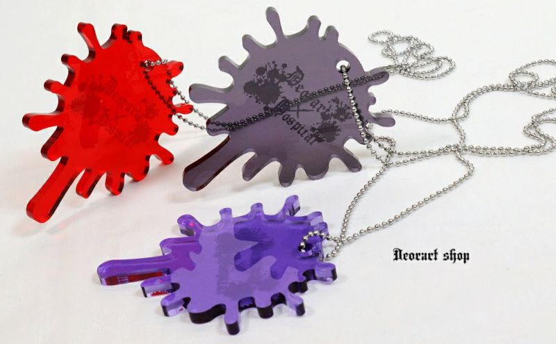 Deorart,ディオラート,アクリル,ゴシック,ホラー,スプラッシュ,血しぶき,アクリル,大きめ,モチーフ,ネックレス,病みかわ,V系,ヴィジュアル系,ゴスロリ,原宿系,ファッション,ギフト,メンズ,レディス,アクセサリー