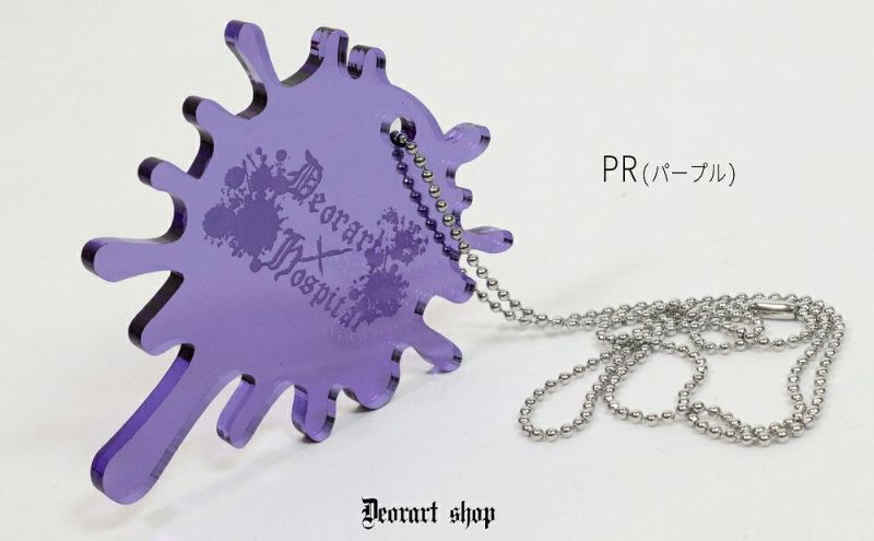 Deorart,ディオラート,アクリル,ゴシック,ホラー,スプラッシュ,血しぶき,アクリル,大きめ,モチーフ,ネックレス,病みかわ,V系,ヴィジュアル系,ゴスロリ,原宿系,ファッション,ギフト,メンズ,レディス,アクセサリー
