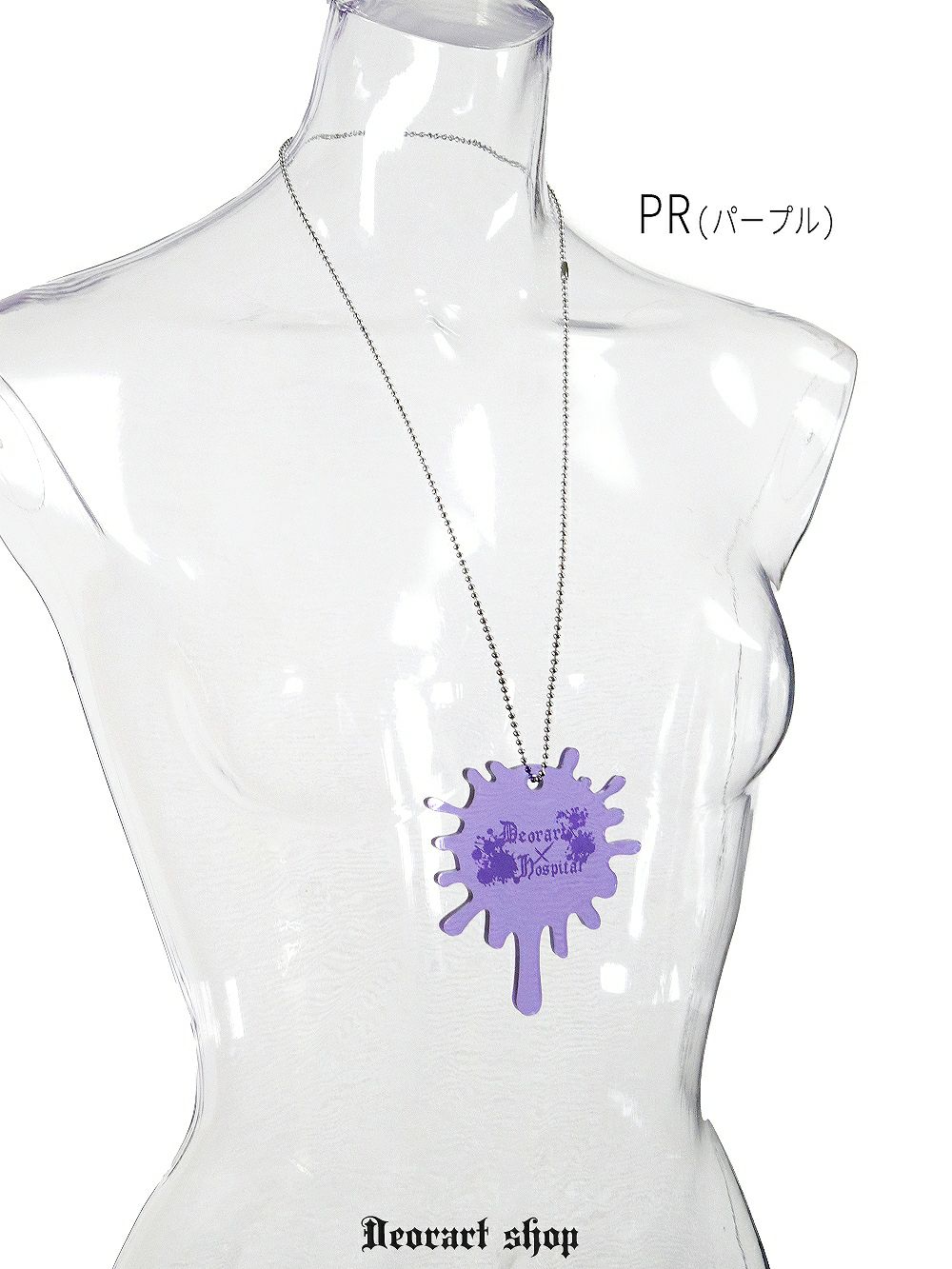 Deorart,ディオラート,アクリル,ゴシック,ホラー,スプラッシュ,血しぶき,アクリル,大きめ,モチーフ,ネックレス,病みかわ,V系,ヴィジュアル系,ゴスロリ,原宿系,ファッション,ギフト,メンズ,レディス,アクセサリー