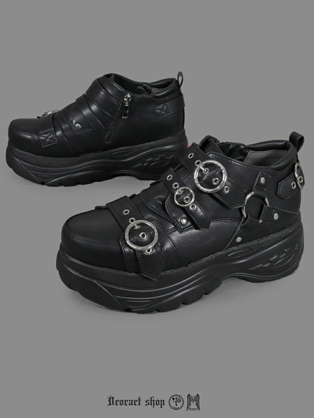 Deorart,ディオラート,通販,ベルト,Oリング,ハーネス,ハトメ,シューズ,厚底ブーツ,ショートブーツ,かっこいい,かわいい,レディース,ゴシックファッション,V系ファッション,地雷系女子,地雷系男子,歩きやすい,ベルト付,疲れにくい
