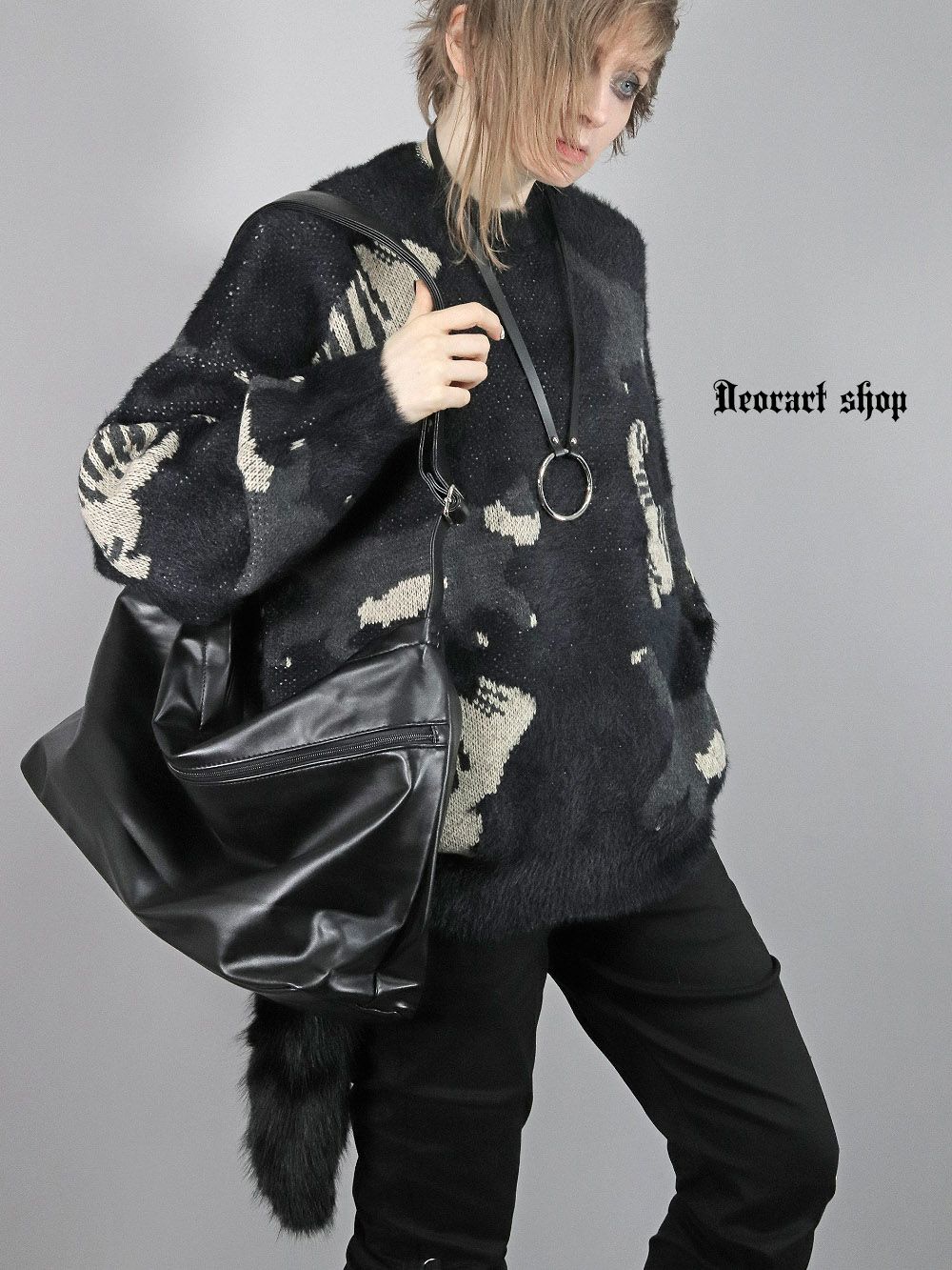 Deorart,ディオラート,通販,アパレル,ニット,プルオーバー,かわいい,大きい,オーバーサイズ,猫柄,ネコ柄ニット,秋冬,ふわふわ,20代,30代,40代,地雷系女子,地雷系男子,地雷系ファッション