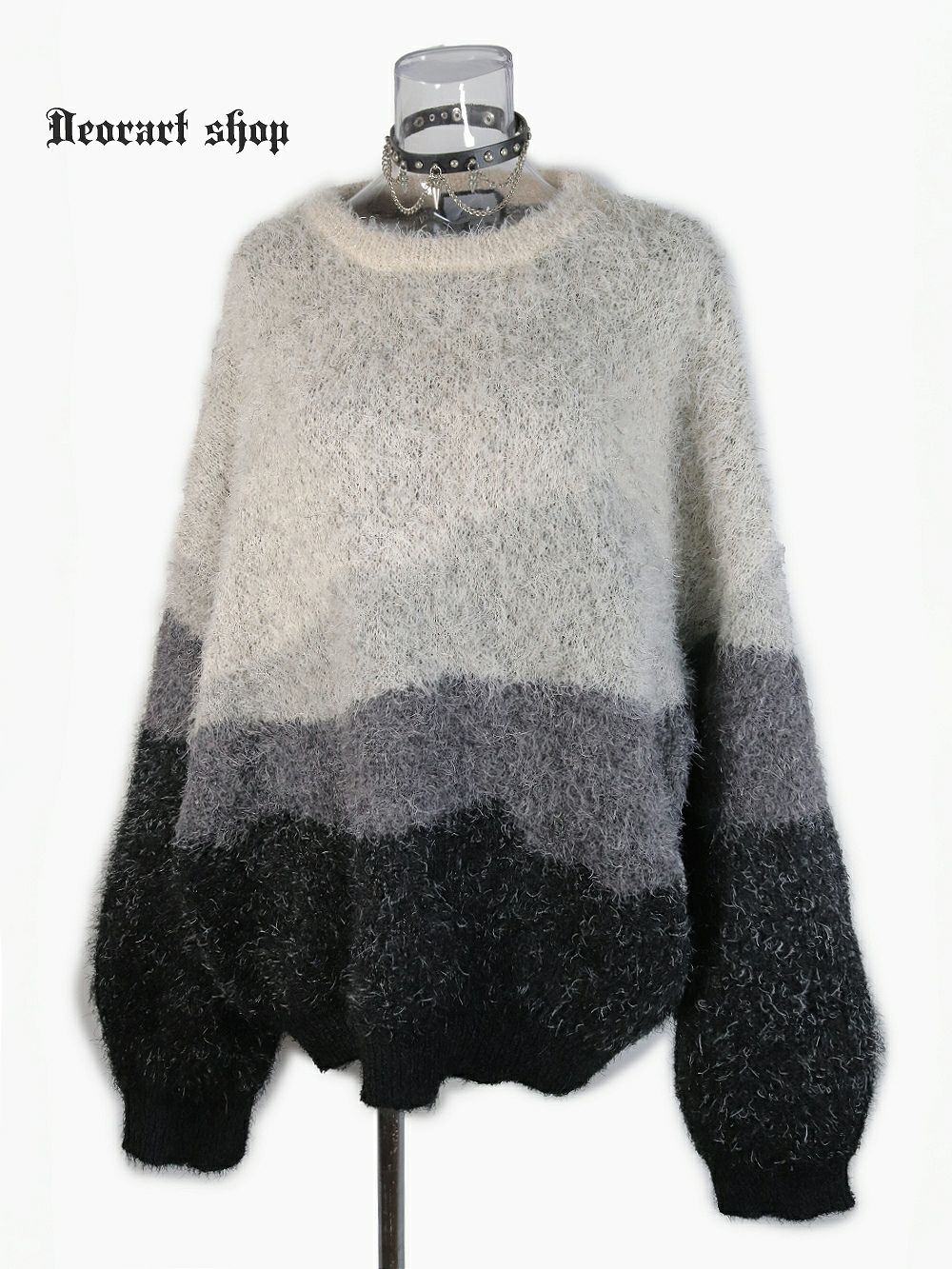 Deorart,ディオラート,通販,アパレル,ニット,プルオーバー,かわいい,かっこいい,デート服,オーバーサイズ,グラデーション柄,配色ニット,秋冬,ふわふわ,20代,30代,40代,地雷系女子,地雷系男子,メンズファッション