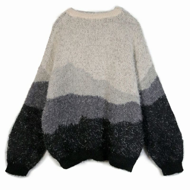 Deorart,ディオラート,通販,アパレル,ニット,プルオーバー,かわいい,かっこいい,デート服,オーバーサイズ,グラデーション柄,配色ニット,秋冬,ふわふわ,20代,30代,40代,地雷系女子,地雷系男子,メンズファッション