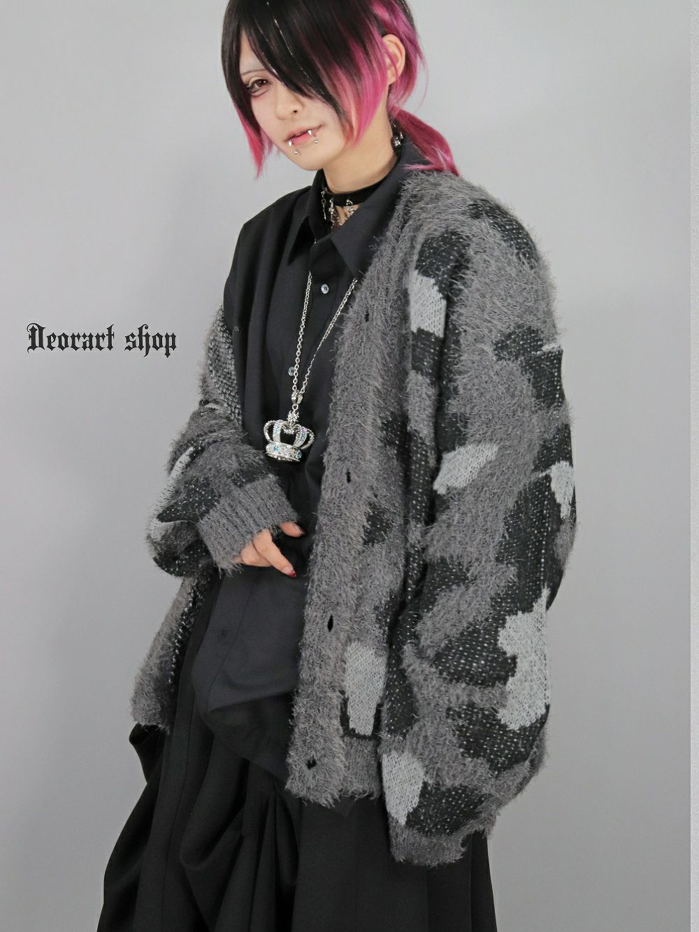 Deorart,ディオラート,通販,アパレル,ニット,カーディガン,かわいい,かっこいい,ゆるニット,オーバーサイズ,レオパード柄,ヒョウ柄,秋冬,ふわふわ,20代,30代,40代,地雷系女子,地雷系男子,メンズファッション