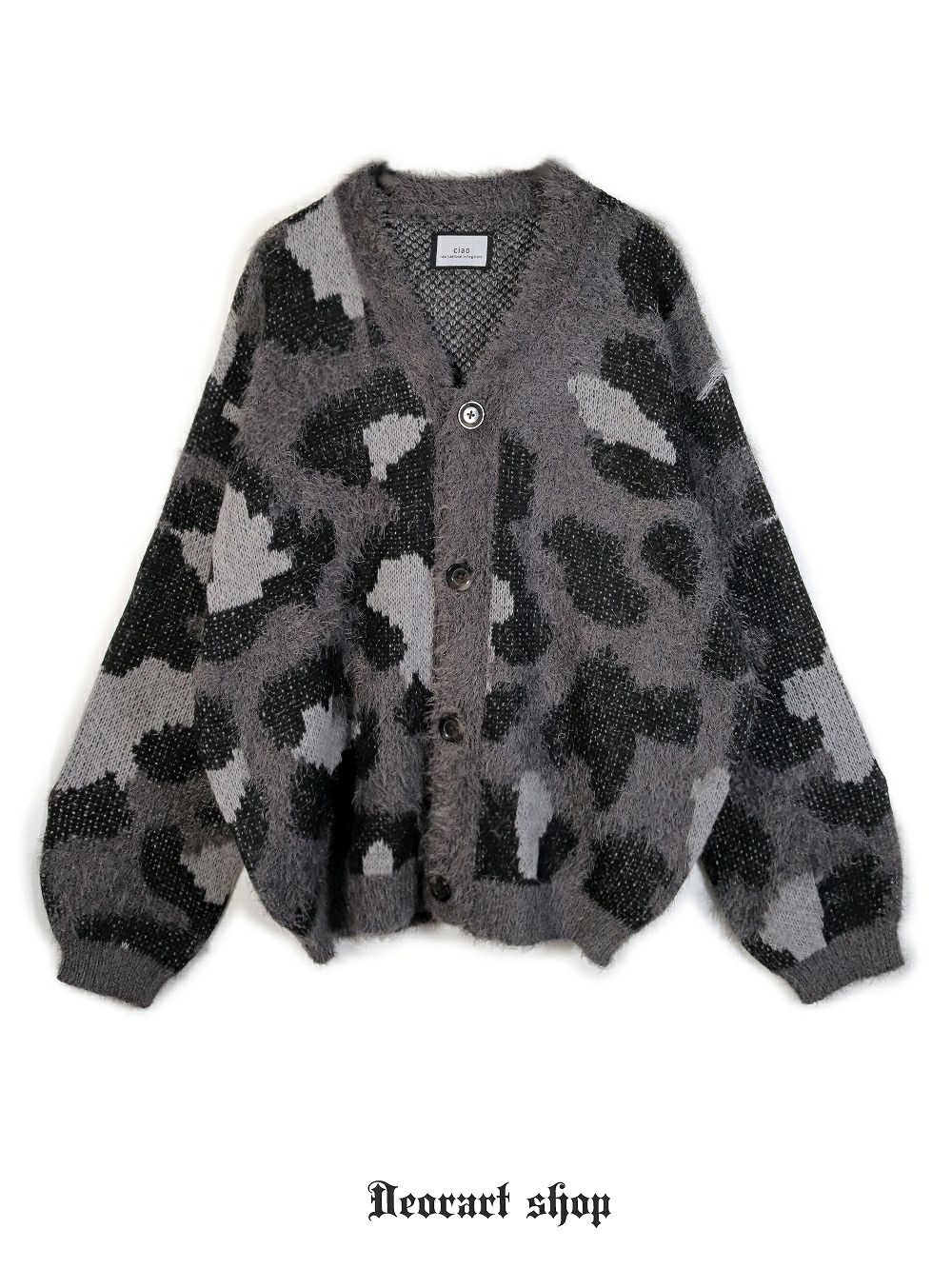 Deorart,ディオラート,通販,アパレル,ニット,カーディガン,かわいい,かっこいい,ゆるニット,オーバーサイズ,レオパード柄,ヒョウ柄,秋冬,ふわふわ,20代,30代,40代,地雷系女子,地雷系男子,メンズファッション