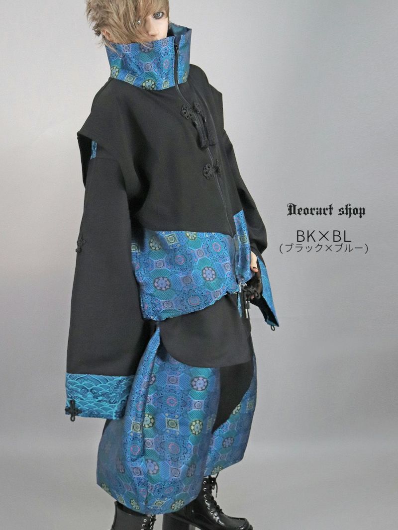 Deorart,ディオラート,V系,地雷系,中華柄,ハイネック,スタンドネック,ベスト,チャイナボタン,新中式,中華マフィア,チャイニーズマフィア,コーデ,ホスト,コンカフェ,ライブ,ファッション,ダンス衣装,メンズ,レディス,男装