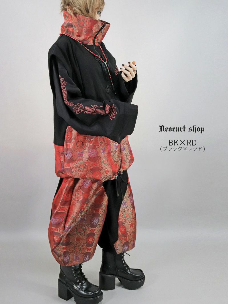 Deorart,ディオラート,V系,地雷系,中華柄,ハイネック,スタンドネック,ベスト,チャイナボタン,新中式,中華マフィア,チャイニーズマフィア,コーデ,ホスト,コンカフェ,ライブ,ファッション,ダンス衣装,メンズ,レディス,男装