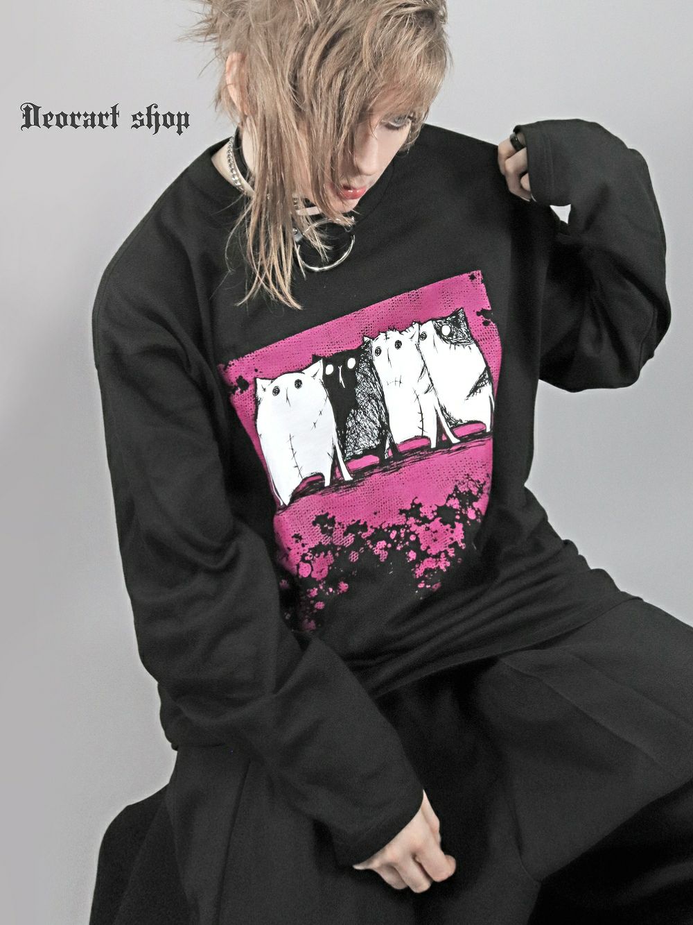 Deorart,ディオラート,Tシャツ,長袖,ロンT,ゴスパン,Y2K,V系,ヴィジュアル系,地雷系,パンクロック,emo,rock,fashion