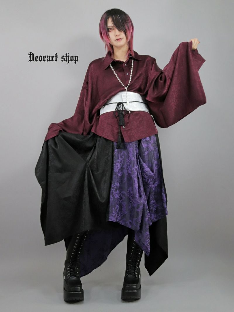 DRT2862 ジャガード柄・KIMONO袖・ドレスシャツ【 着物袖・振袖