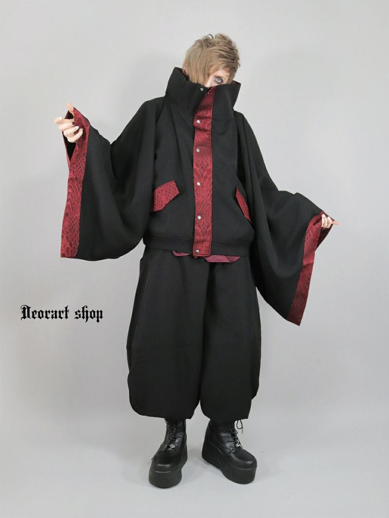 Deorart,ディオラート,冬コート,アウター,V系,ヴィジュアル系,ホスト,バンド,着物袖,和装,トンビコート,忍,コート,暁,ジャケット,振袖,妖怪妖怪,通販, Y2K,Vkei,anime,goth,emo,fashion,japan,kimono,ninjya,akatsuki,naruto,geisha,,Jrock
