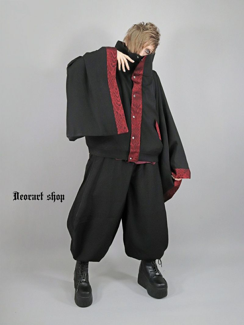 Deorart,ディオラート,冬コート,アウター,V系,ヴィジュアル系,ホスト,バンド,着物袖,和装,トンビコート,忍,コート,暁,ジャケット,振袖,妖怪妖怪,通販, Y2K,Vkei,anime,goth,emo,fashion,japan,kimono,ninjya,akatsuki,naruto,geisha,,Jrock