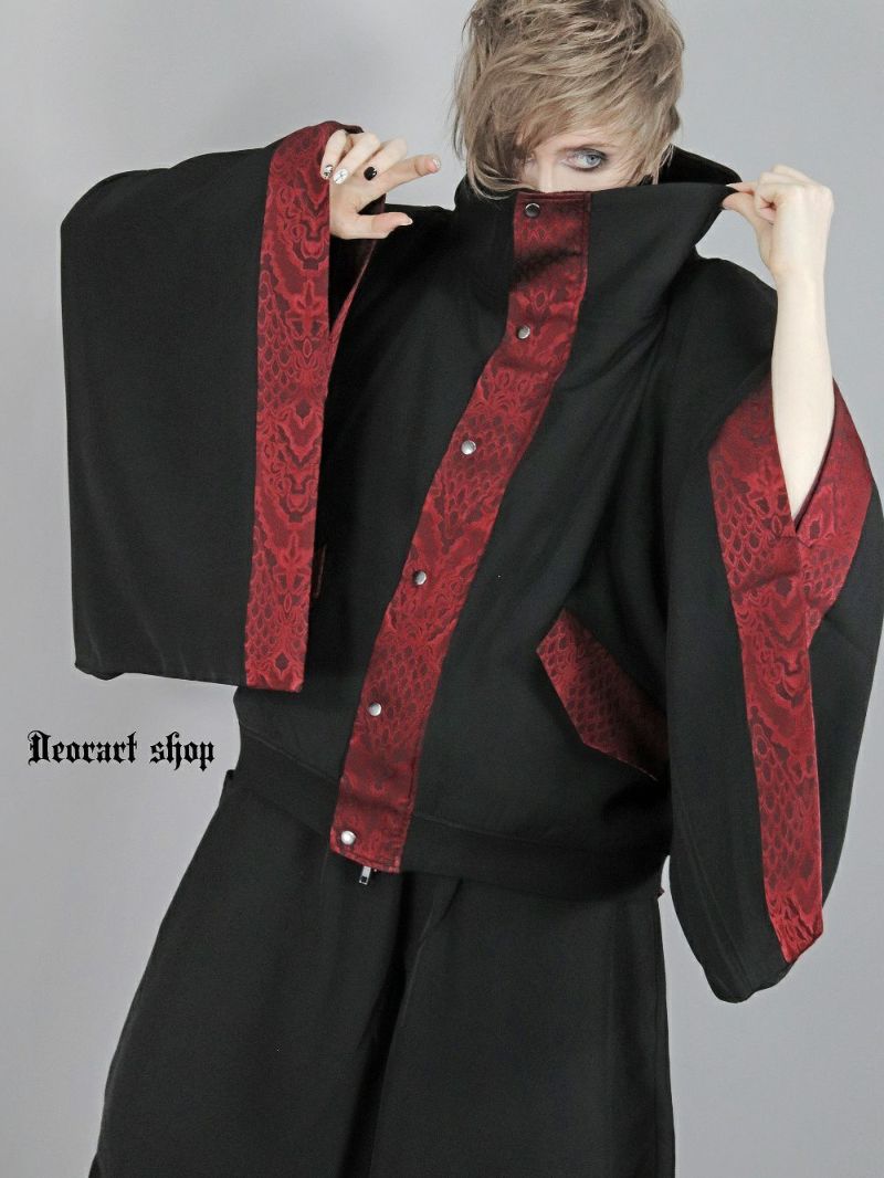 Deorart,ディオラート,冬コート,アウター,V系,ヴィジュアル系,ホスト,バンド,着物袖,和装,トンビコート,忍,コート,暁,ジャケット,振袖,妖怪妖怪,通販, Y2K,Vkei,anime,goth,emo,fashion,japan,kimono,ninjya,akatsuki,naruto,geisha,,Jrock