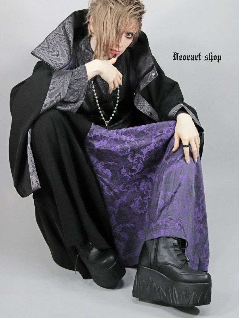 Deorart,ディオラート,冬コート,アウター,V系,ヴィジュアル系,ホスト,バンド,着物袖,和装,トンビコート,忍,コート,暁,ジャケット,振袖,妖怪妖怪,通販, Y2K,Vkei,anime,goth,emo,fashion,japan,kimono,ninjya,akatsuki,naruto,geisha,,Jrock
