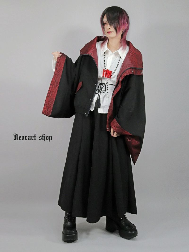Deorart,ディオラート,冬コート,アウター,V系,ヴィジュアル系,ホスト,バンド,着物袖,和装,トンビコート,忍,コート,暁,ジャケット,振袖,妖怪妖怪,通販, Y2K,Vkei,anime,goth,emo,fashion,japan,kimono,ninjya,akatsuki,naruto,geisha,,Jrock