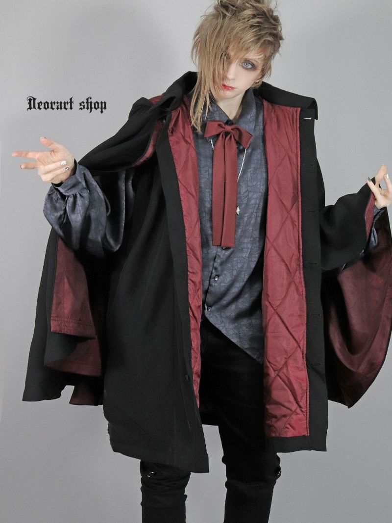 Deorart,ディオラート,冬コート,アウター,V系,ヴィジュアル系,ホスト,バンド,着物袖,和装,トンビコート,神父,エクソシスト,ジャケット,吸血鬼,ヴァンパイア,通販, Y2K,Vkei,anime,goth,emo,fashion,japan,kimono,ninjya,geisha,,Jrock