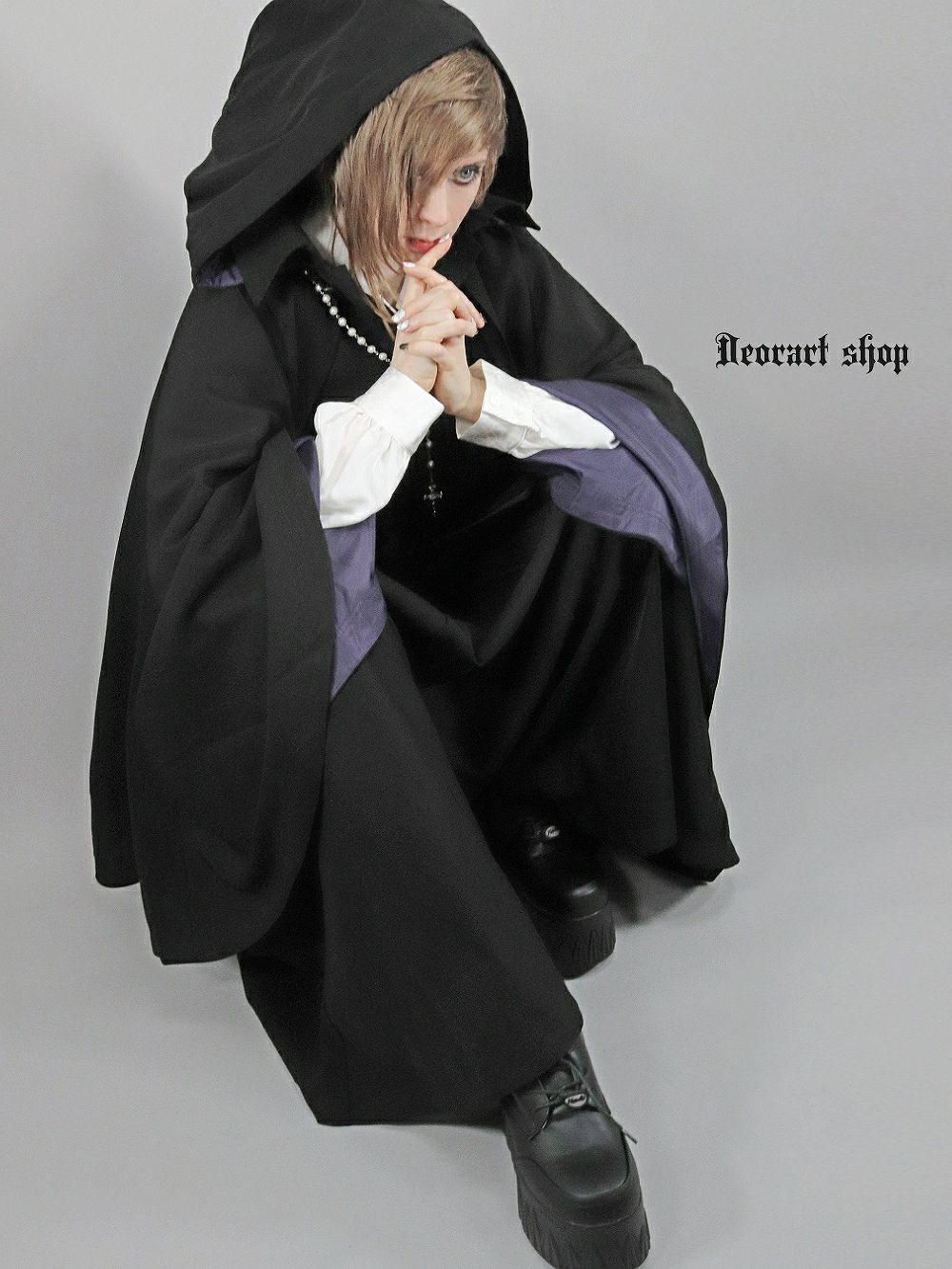 Deorart,ディオラート,冬コート,アウター,V系,ヴィジュアル系,ホスト,バンド,着物袖,和装,トンビコート,神父,エクソシスト,ジャケット,吸血鬼,ヴァンパイア,通販, Y2K,Vkei,anime,goth,emo,fashion,japan,kimono,ninjya,geisha,,Jrock