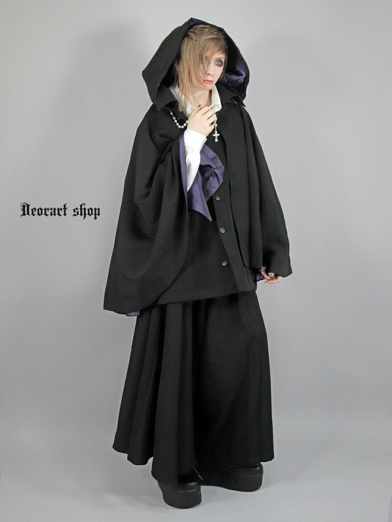 Deorart,ディオラート,冬コート,アウター,V系,ヴィジュアル系,ホスト,バンド,着物袖,和装,トンビコート,神父,エクソシスト,ジャケット,吸血鬼,ヴァンパイア,通販, Y2K,Vkei,anime,goth,emo,fashion,japan,kimono,ninjya,geisha,,Jrock