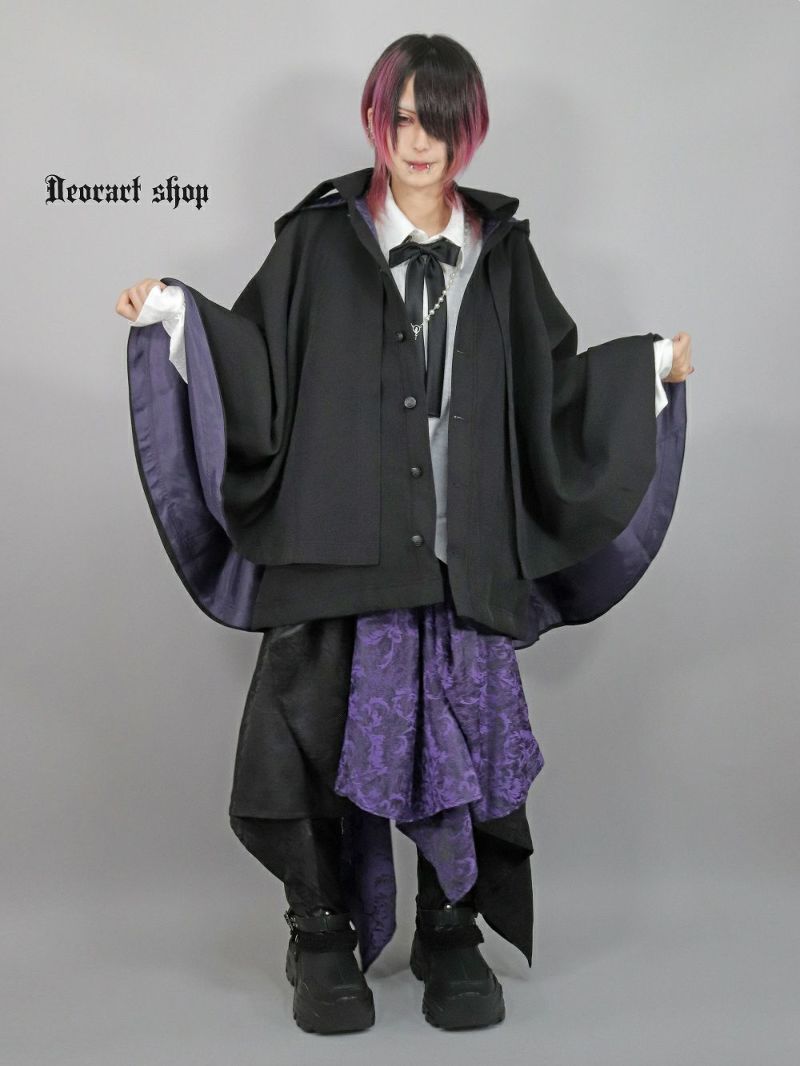 Deorart,ディオラート,冬コート,アウター,V系,ヴィジュアル系,ホスト,バンド,着物袖,和装,トンビコート,神父,エクソシスト,ジャケット,吸血鬼,ヴァンパイア,通販, Y2K,Vkei,anime,goth,emo,fashion,japan,kimono,ninjya,geisha,,Jrock