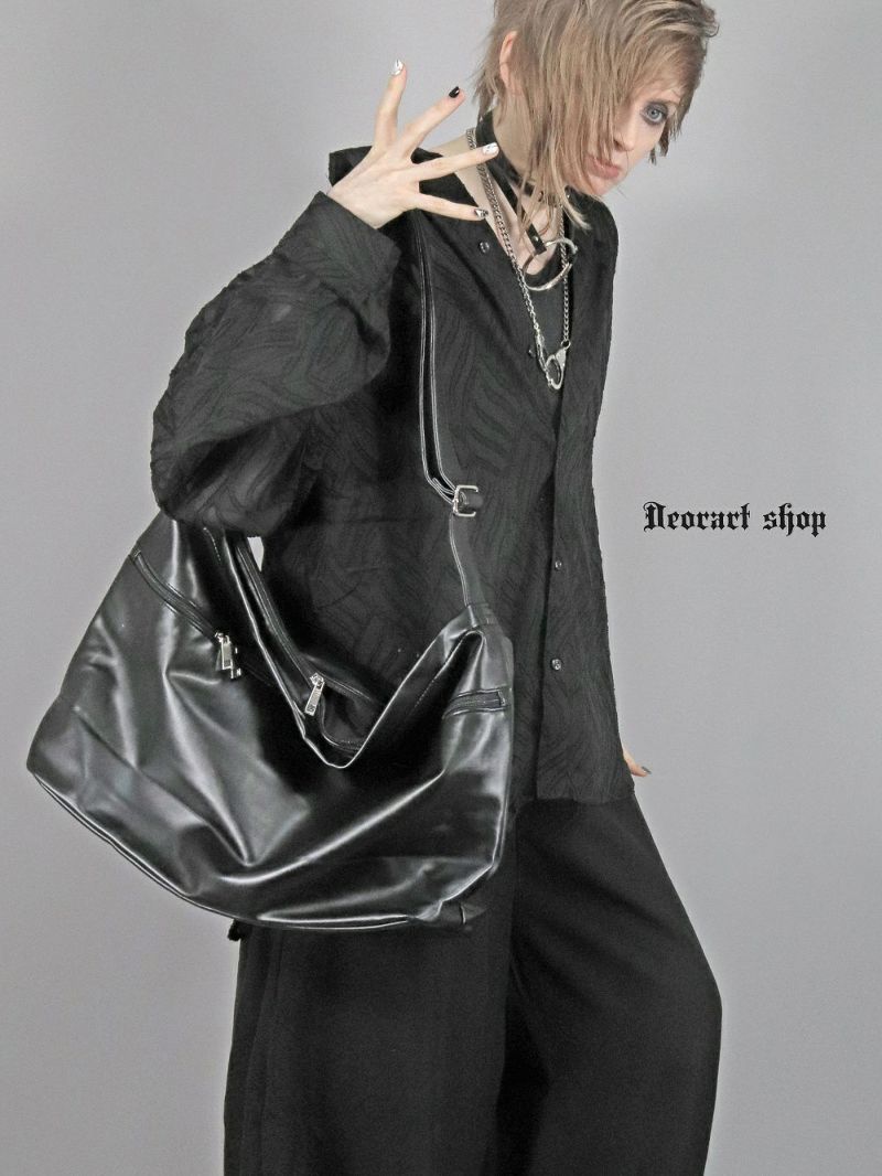 BY3064 ジップデザイン フェイクレザー ショルダーバッグ | Deorart shop