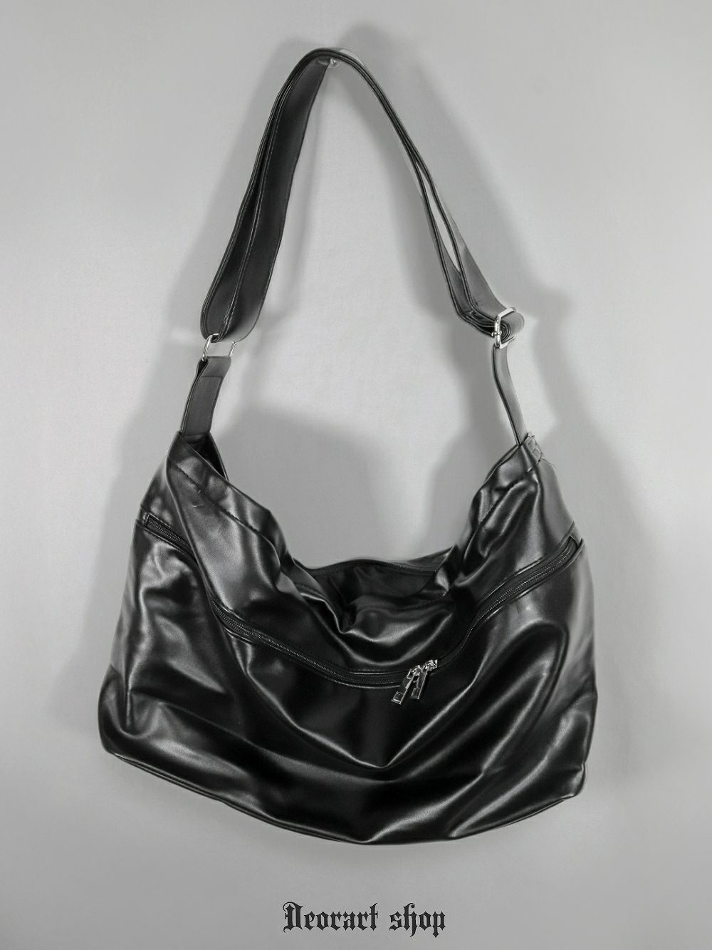 BY3064 ジップデザイン フェイクレザー ショルダーバッグ | Deorart shop