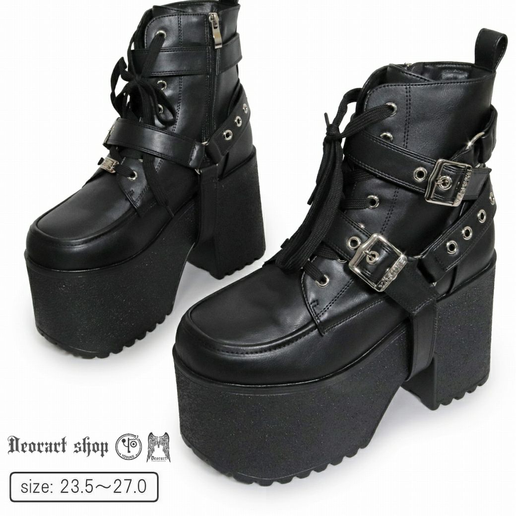 Deorart,ディオラート,厚底ブーツ,ブーツ,原宿系ファッション,ベルト付,通販,20代,30代,40代,V系ファッション,秋冬,レディース,メンズ