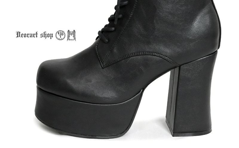 Deorart,ディオラート,厚底ブーツ,黒,ブーツ,原宿系ファッション,ベルト付,通販,20代,30代,40代,V系ファッション,秋冬,レディース,メンズ