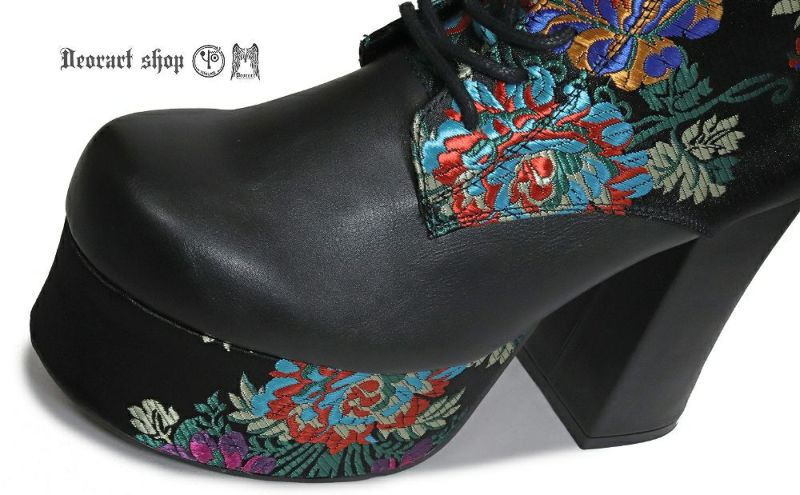 Deorart,ディオラート,厚底ブーツ,和柄,ブーツ,原宿系ファッション,ベルト付,通販,20代,30代,40代,V系ファッション,秋冬,レディース,メンズ