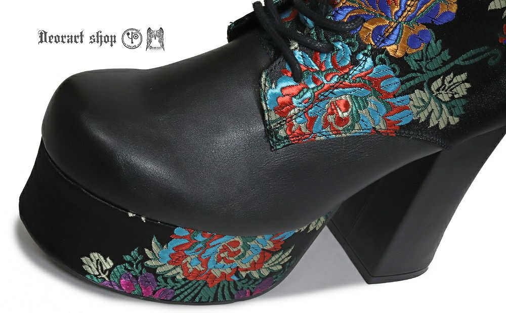 Deorart,ディオラート,厚底ブーツ,和柄,ブーツ,原宿系ファッション,ベルト付,通販,20代,30代,40代,V系ファッション,秋冬,レディース,メンズ