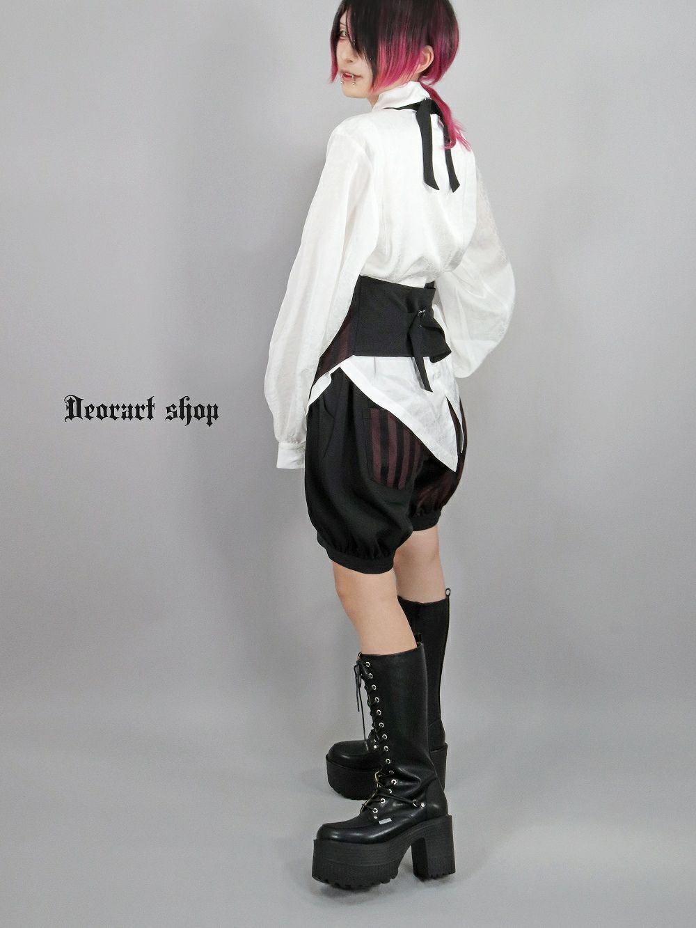 Deorart,ディオラート,V系,ストライプ,ホラー,地雷系,執事風ギャルソン,マント,ベスト,ジレ,中世,王子,セットアップ,V系,ヴィジュアル系,コーデ,ホスト,コンカフェ,ライブ,ファッション,ダンス衣装,メンズ,レディス,男装