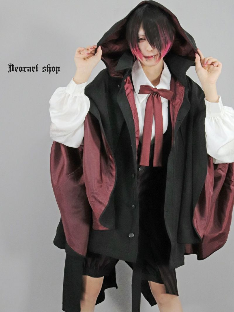Deorart,ディオラート,V系,ストライプ,ホラー,地雷系,執事風ギャルソン,マント,ベスト,ジレ,中世,王子,セットアップ,V系,ヴィジュアル系,コーデ,ホスト,コンカフェ,ライブ,ファッション,ダンス衣装,メンズ,レディス,男装