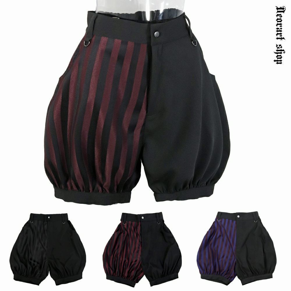 Deorart,ディオラート,V系,ストライプ,ホラー,地雷系,執事風ギャルソン,マント,王子,カボチャパンツ,ドロワーズ,バルーンショートパンツ,ショートパンツ,中世,セットアップ,V系,ヴィジュアル系,コーデ,ホスト,コンカフェ,ライブ,ファッション,ダンス衣装,メンズ,レディス,男装