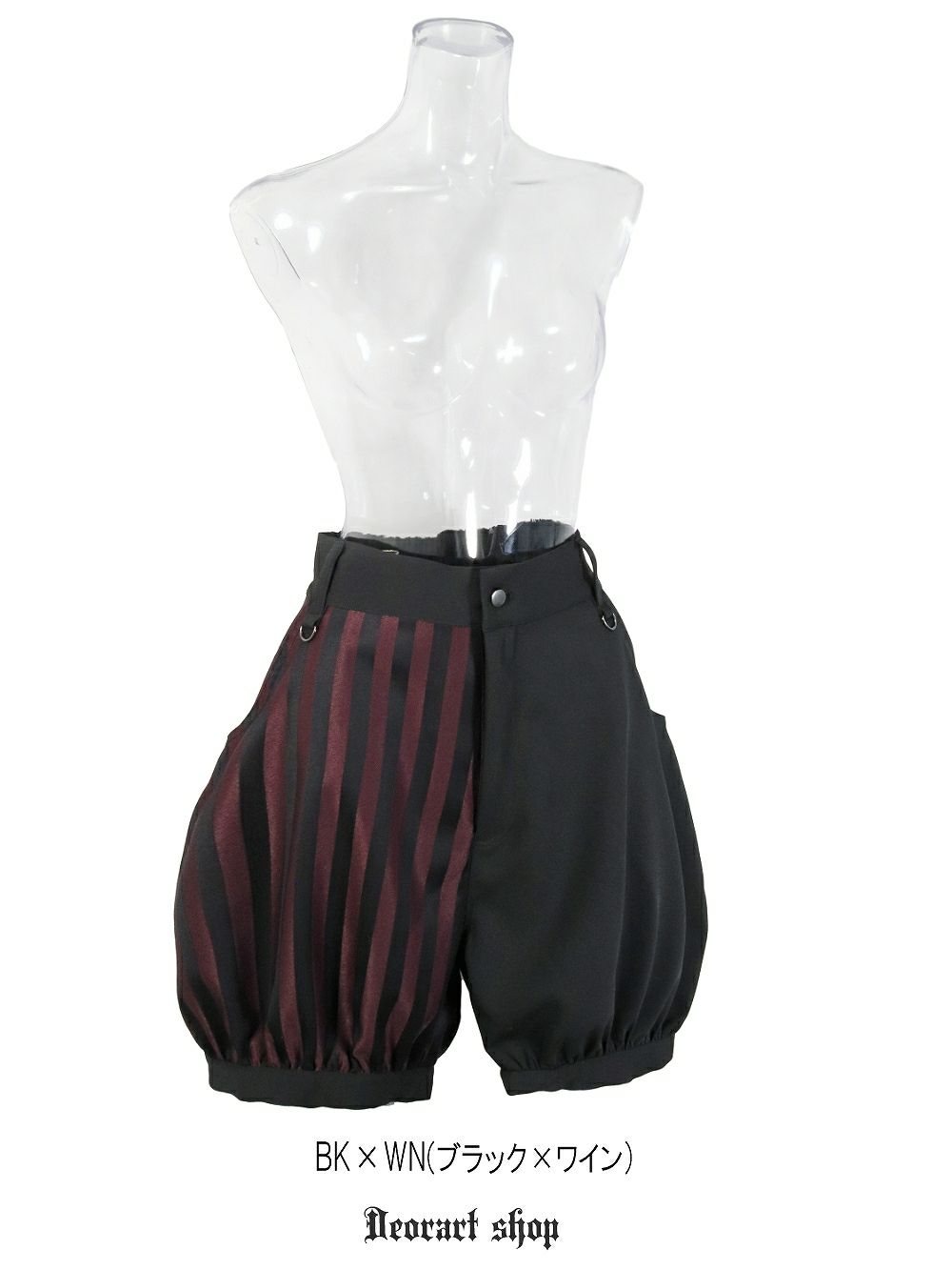 Deorart,ディオラート,V系,ストライプ,ホラー,地雷系,執事風ギャルソン,マント,王子,カボチャパンツ,ドロワーズ,バルーンショートパンツ,ショートパンツ,中世,セットアップ,V系,ヴィジュアル系,コーデ,ホスト,コンカフェ,ライブ,ファッション,ダンス衣装,メンズ,レディス,男装