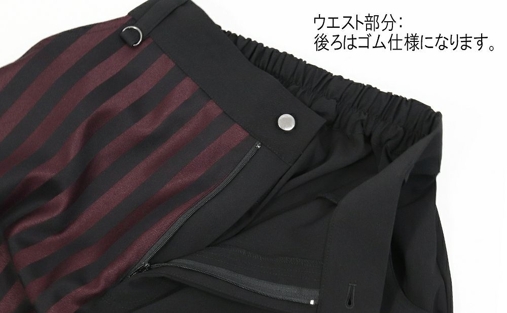 Deorart,ディオラート,V系,ストライプ,ホラー,地雷系,執事風ギャルソン,マント,王子,カボチャパンツ,ドロワーズ,バルーンショートパンツ,ショートパンツ,中世,セットアップ,V系,ヴィジュアル系,コーデ,ホスト,コンカフェ,ライブ,ファッション,ダンス衣装,メンズ,レディス,男装