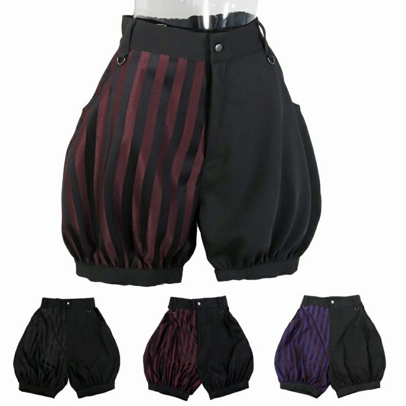 Deorart,ディオラート,V系,ストライプ,ホラー,地雷系,執事風ギャルソン,マント,王子,カボチャパンツ,ドロワーズ,バルーンショートパンツ,ショートパンツ,中世,セットアップ,V系,ヴィジュアル系,コーデ,ホスト,コンカフェ,ライブ,ファッション,ダンス衣装,メンズ,レディス,男装