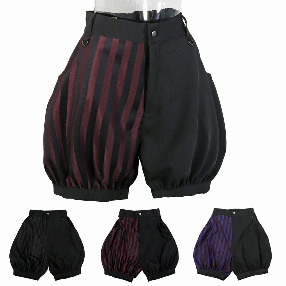 Deorart,ディオラート,V系,ストライプ,ホラー,地雷系,執事風ギャルソン,マント,王子,カボチャパンツ,ドロワーズ,バルーンショートパンツ,ショートパンツ,中世,セットアップ,V系,ヴィジュアル系,コーデ,ホスト,コンカフェ,ライブ,ファッション,ダンス衣装,メンズ,レディス,男装