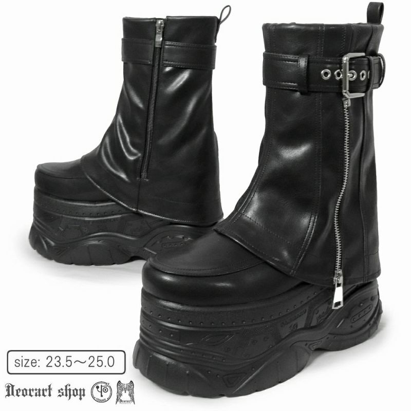 Deorart,ディオラート,靴,厚底,yosuke,カバー付きブーツ,レッグカバー,ベルト付き,ブーツ,Y2K,ゴシック,ファッション,ロングブーツ,大きいサイズ,丈夫,歩きやすい,シューズ,通販,原宿系,地雷系,バンギャ,