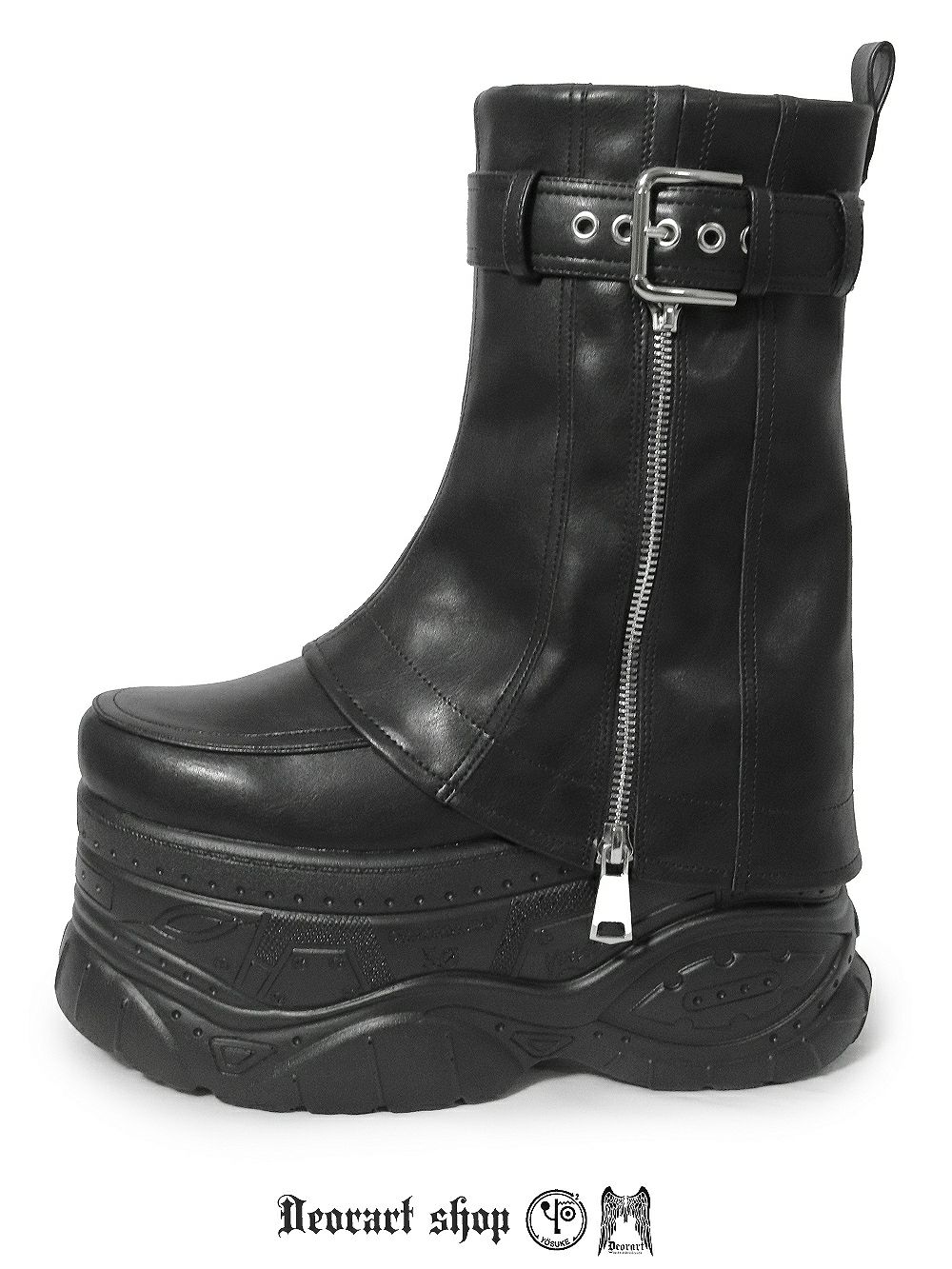 Deorart,ディオラート,靴,厚底,yosuke,カバー付きブーツ,レッグカバー,ベルト付き,ブーツ,Y2K,ゴシック,ファッション,ロングブーツ,大きいサイズ,丈夫,歩きやすい,シューズ,通販,原宿系,地雷系,バンギャ,