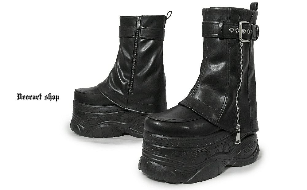 Deorart,ディオラート,靴,厚底,yosuke,カバー付きブーツ,レッグカバー,ベルト付き,ブーツ,Y2K,ゴシック,ファッション,ロングブーツ,大きいサイズ,丈夫,歩きやすい,シューズ,通販,原宿系,地雷系,バンギャ,