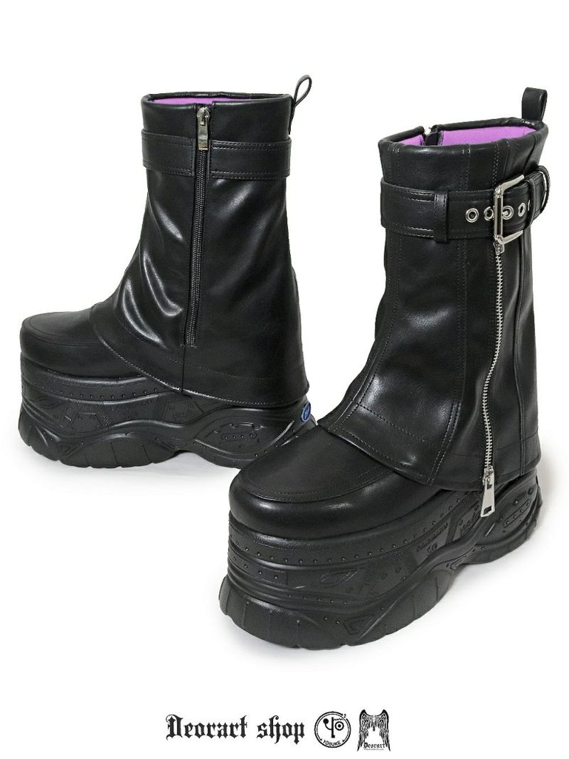 Deorart,ディオラート,靴,厚底,yosuke,カバー付きブーツ,レッグカバー,ベルト付き,ブーツ,Y2K,ゴシック,ファッション,ロングブーツ,大きいサイズ,丈夫,歩きやすい,シューズ,通販,原宿系,地雷系,バンギャ,